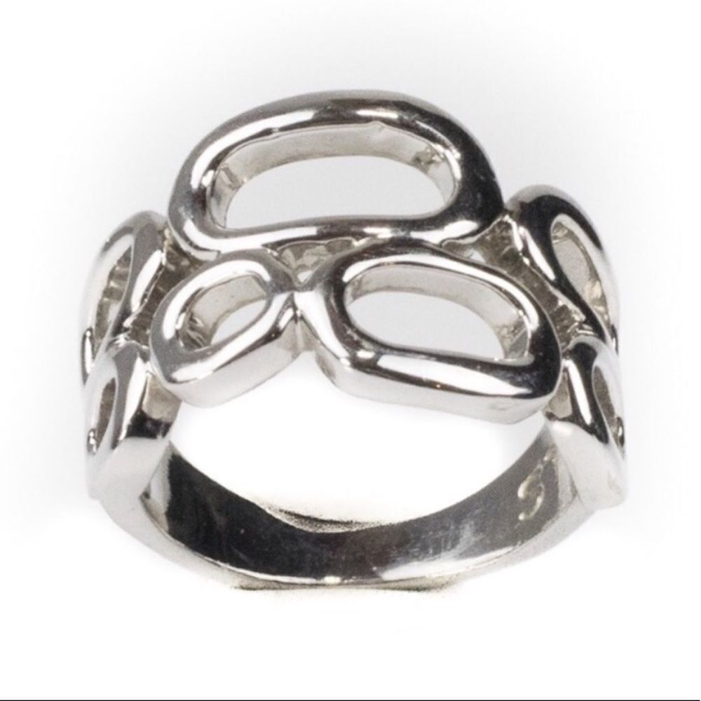 Lia Sophia “Structure” silver plated statement ring - Picture 5 of 8